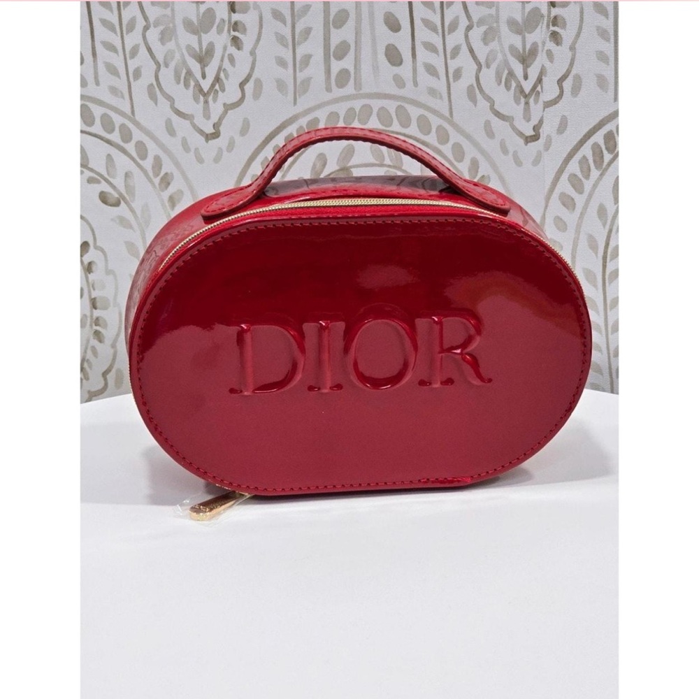 Dior Beauty✨❤️❣️Glossy Red Cosmetic Case - Picture 3 of 5